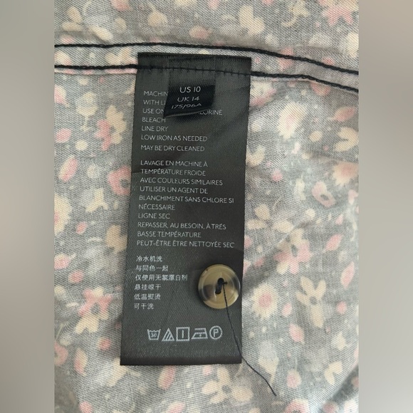 NWOT Maeve Anthropologie Size 10 Marlie Button Front Floral Tunic Mini Dress - Picture 10 of 11